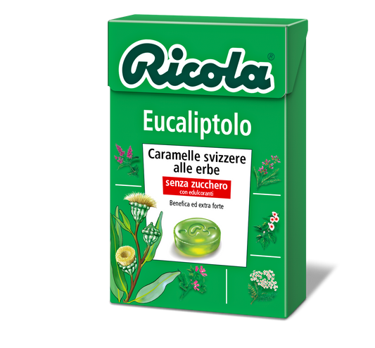 20 x CARAMELLE RICOLA EUCALIPTOLO 50gr