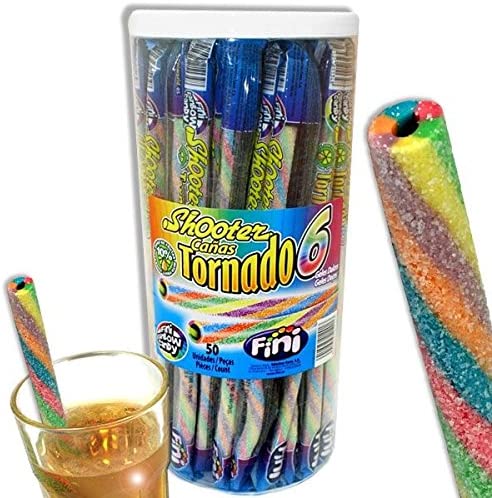 50 x CARAMELLE TORNADO 6 COLORI FRIZZANTI CANAS