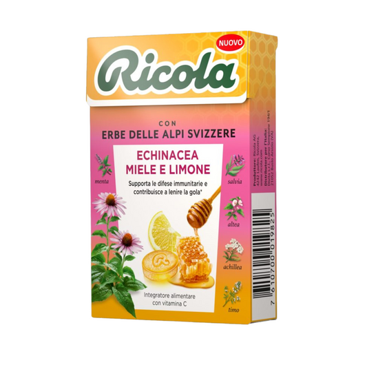 20 x ASTUCCI RICOLA ECHINACEA MIELE E LIMONE 50gr