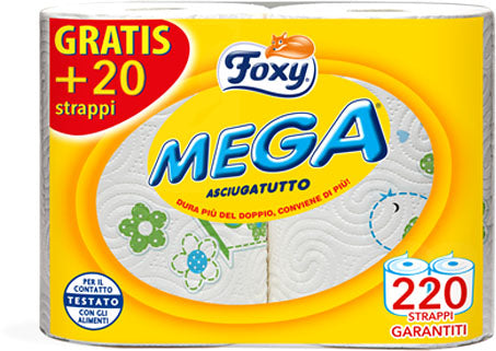 6 x FOXY MEGAROTOLO 2VELI DECORATO 2 ROTOLI
