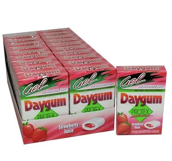 20 x ASTUCCI DAYGUM PROTEX FRAGOLA GEL
