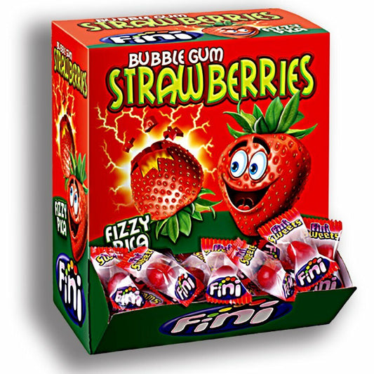 200 x BUBBLE GUM STRAWBERRY FRAGOLA FINI MARSUPIO