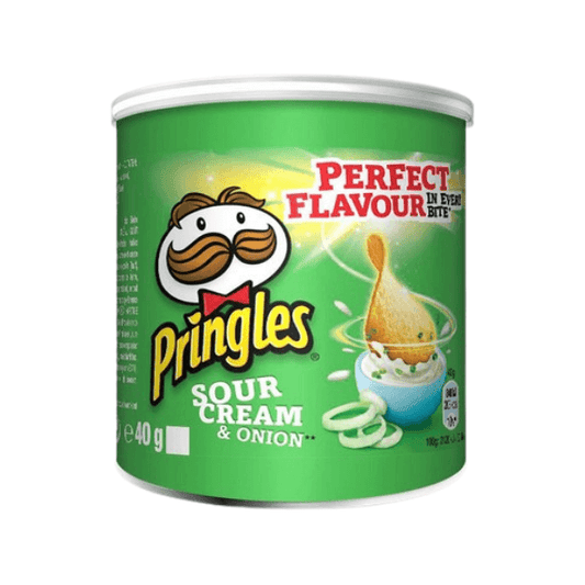 12 x PRINGLES SOUR CREAM & ONION 40Gr