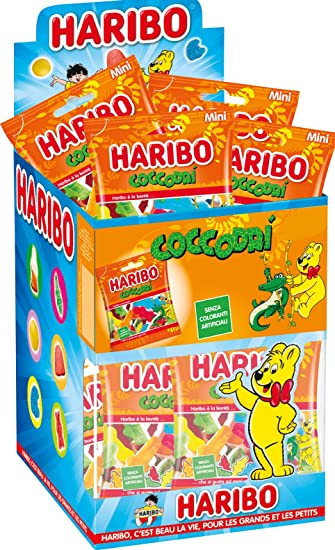 30 x CARAMELLE COCCODRI MINI HARIBO 40gr