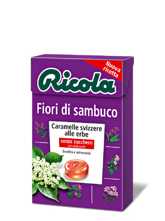 20 x CARAMELLE RICOLA FIORE DI SAMBUCO 50gr