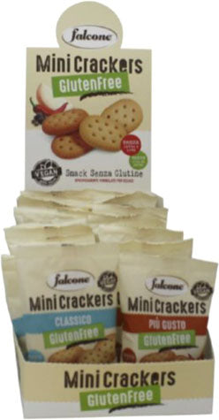 1 x FALCONE ESPOSITORE MINI CRACKER SENZA GLUTINE 55 Gr 24 Pz