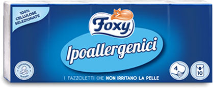 FOXY 402 FAZZOLETTI X10PZ 4V.BIANCO