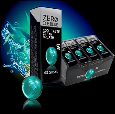 ICE BLUE MENTA ZERO CANDIES 12PZ