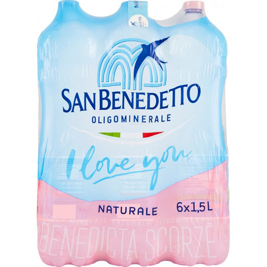 6 x SAN BENEDETTO ACQUA NATURALE PET 1.5 lt