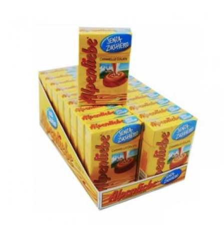 20 x ASTUCCI CARAMELLE ALPENLIEBE SENZA ZUCCHERO ORIGINAL 49gr