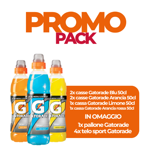 PROMO PACK: GATORADE + 4 TELI e 1 PALLONE OMAGGIO