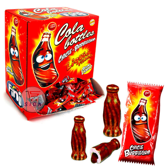 200 x BUBBLE GUM BOTTIGLIA COLA FINI MARSUPIO