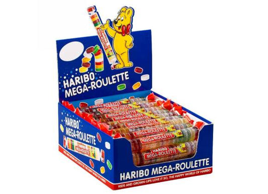 40 x CARAMELLE MEGA ROULETTE FR HARIBO 45gr