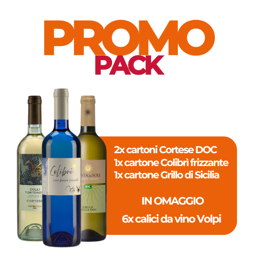 PROMO PACK CANTINE VOLPI CON 6 CALICI OMAGGIO