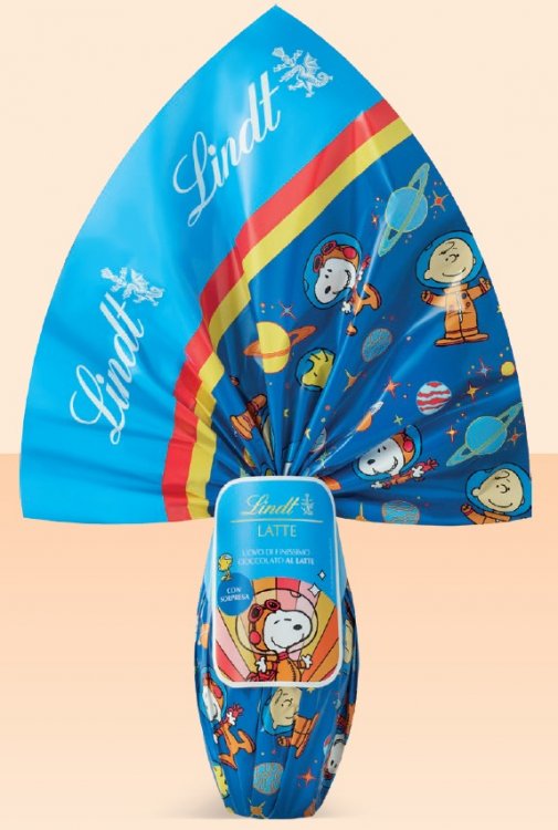 LINDT 25. 00 UOVO SNOOPY LATTE G240 FIOR DI LATTE
