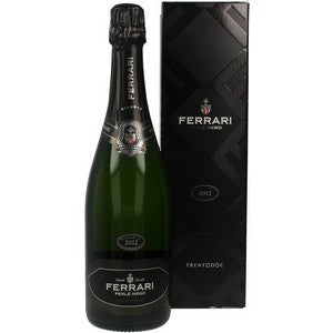 SPUMANTE METODO CLASSICO FERRARI PERLE NERO RISERVA TRENTO DOC ASTUCCIATO 75 CL
