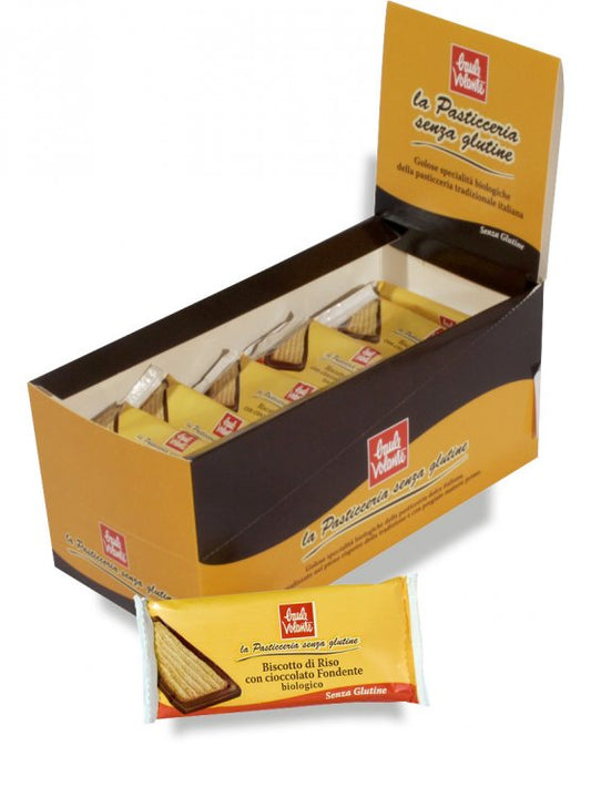 1 x BIOTOBIO BISCOTTO RISO CIOCCOLATO FONDENTE SENZA GLUTINE 23 Gr 40 Pz