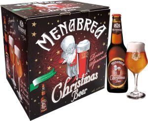 BIRRA MENABREA ROSSA AST. NATALE 6X33 CL +2 BICCHIERI