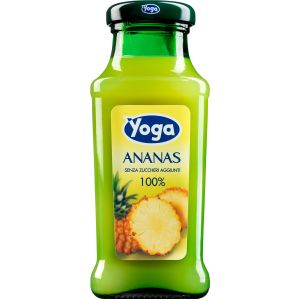 SUCCO YOGA ANANAS 100% VETRO 200 ML   24 Pezzi