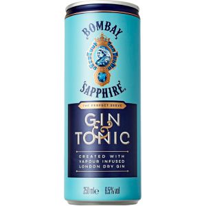BOMBAY SAPPHIRE GIN & TONIC LATTINA 25CL   12 Pezzi