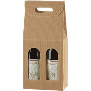 SCATOLA A CESTELLO AVANA 2 BOTTIGLIE 75 CL