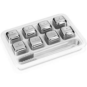 CUBI REFRIGERANTI RIUTILIZZ. 4 PZ INOX 3,5x1,5 CM