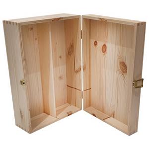 CASSETTA IN LEGNO CON CHIUSURA CLIP CLAP PER 2 BOTTIGLIE
