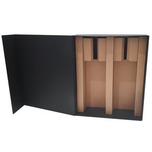 SCATOLA NERA IN CARTA CON CALAMITE PER 2 BOTTIGLIE MAGNUM