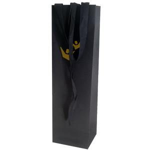 SHOPPER NERA PER 1 BOTTIGLIA 120X100X400H