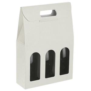 SCATOLA PER 3 BOTTIGLIE NEUTRO BIANCO