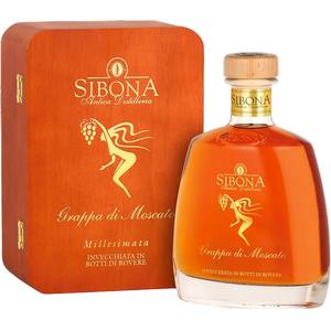 GRAPPA SIBONA ANTICA DISTILLERIA MOSCATO MILLESIMES. DECANTER AST 44° 70 CL