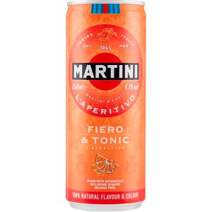 MARTINI FIERO & TONIC LATTINA 25CL   12 Pezzi
