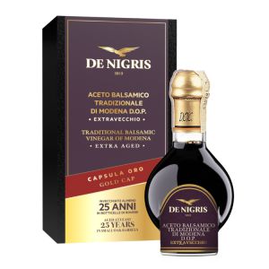ACETO BALSAMICO TRADIZIONALE DI MODENA DOP EXTRAVECCHIO CAPSULA ORO 25 ANNI DE NIGRIS 100 ML