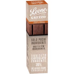 LEONE BARRETTA DI CIOCCOLATO GREZZO 70% ARANCIA E CANNELLA 40 G