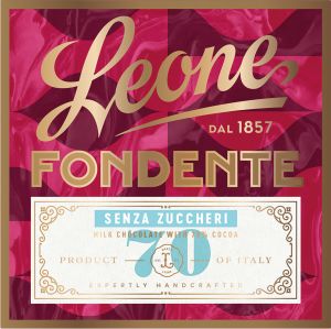 LEONE TAVOLETTA DI CIOCCOLATO FONDENTE 70% SENZA ZUCCHERO 70 G
