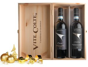 VITE COLTE NEBBIOLO D'ALBA DOC + BARBERA D'ALBA SUPERIORE DOC CASSETTA LEGNO2 BOTTIGLIE 75 CL