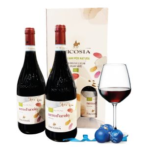 NICOSIA NERO D'AVOLA ROSSO DOC BIO VEGAN ASTUCCIATO 2 BOTTIGLIE 75 CL
