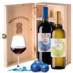 MICHELE CHIARLO PALAS GAVI + BARBERA D'ASTI DOCG 75 CL CASSETTA LEGNO