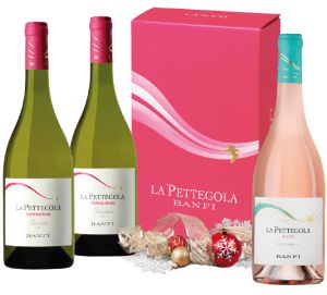BANFI LA PETTEGOLA VERMENTINO + ROSE TOSCANA IGT ASTUCCIO 3 BOTTIGLIE DA 75 CL