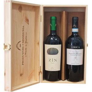 PRODUTTORI DI MANDURIA LIRICA PRIMITIVO DI MANDURIA DOC + ZIN FIANO IGT ASTL 2 BOTTIGLIE 75 CL