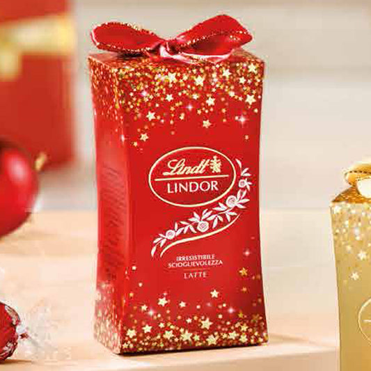 1 x LINDT CONFEZIONE REGALO  BOULES ROSSE 75 Gr