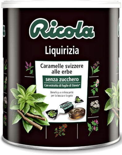 1 x RICOLA LIQUIRIZIA S/ZUC. BARATTOLO 1 kg