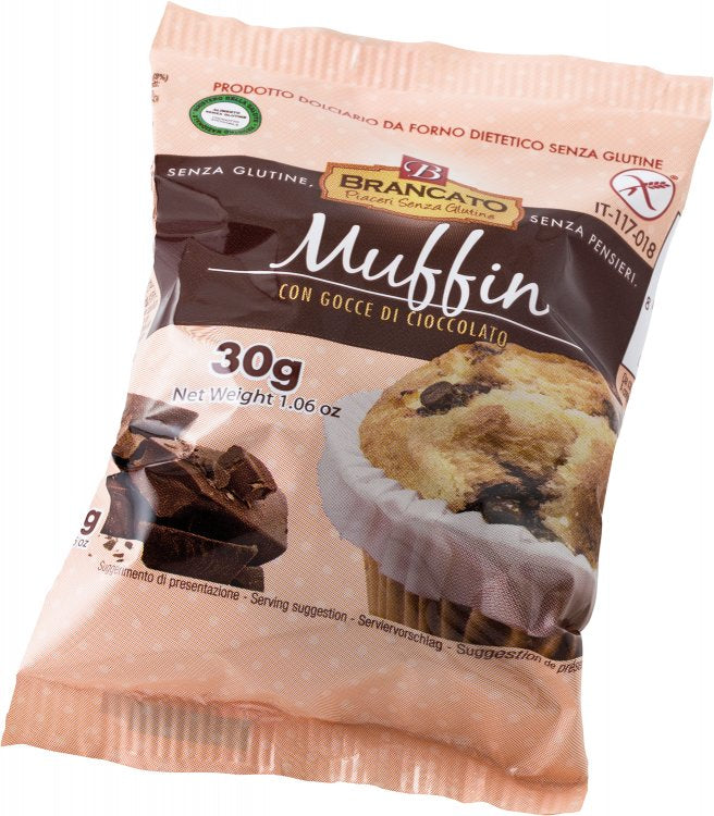 8 x BRANCATO MUFFIN GOCCE CIOCCOLATO S/G 30 gr