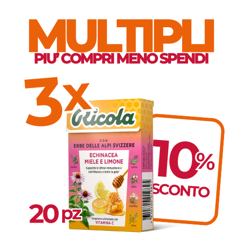 ASTUCCI CARAMELLE RICOLA GUSTO ECHINACEA MIELE E LIMONE