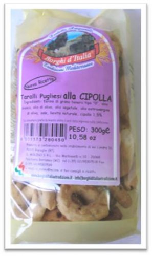 25 x BORGHI D'ITALIA TARALLI CIPOLLA G.200