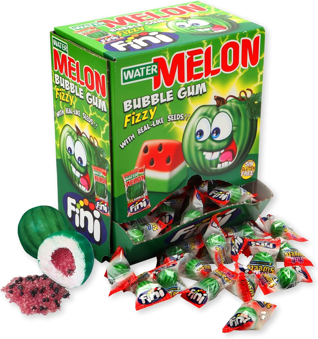 200 x GOMME ALL'ANGURIA MELON BUBBLEGUM FINI