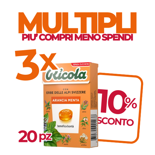 ASTUCCI CARAMELLE RICOLA GUSTO ARANCIA E MENTA