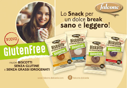 1 x FALCONE ESPOSITORE BISKOTTO SENZA GLUTINE 55 Gr 24 Pz