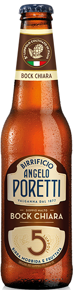 24 x BIRRA PORETTI 5 LUPPOLI BOCK CHIARA BOTTIGLIA VAP 33cl