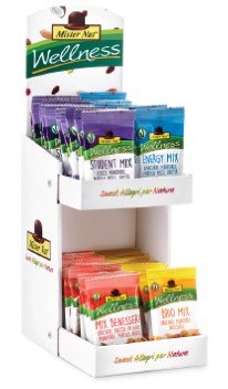 1 X MISTER NUT ESPOSITORE DA BANCO ASSORTITO SNACK WELLNESS 96pz